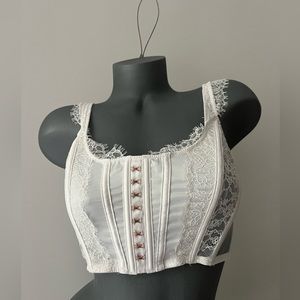 Dream Angels Lace Unlined Non Wired Corset Bra Top